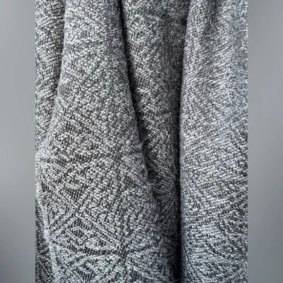 🐑 🇮🇪Unisex Charcoal/Red/Orange Woven Scarf Wool Blend Fringed Scarf 15”W x 63”L - Picture 15 of 17